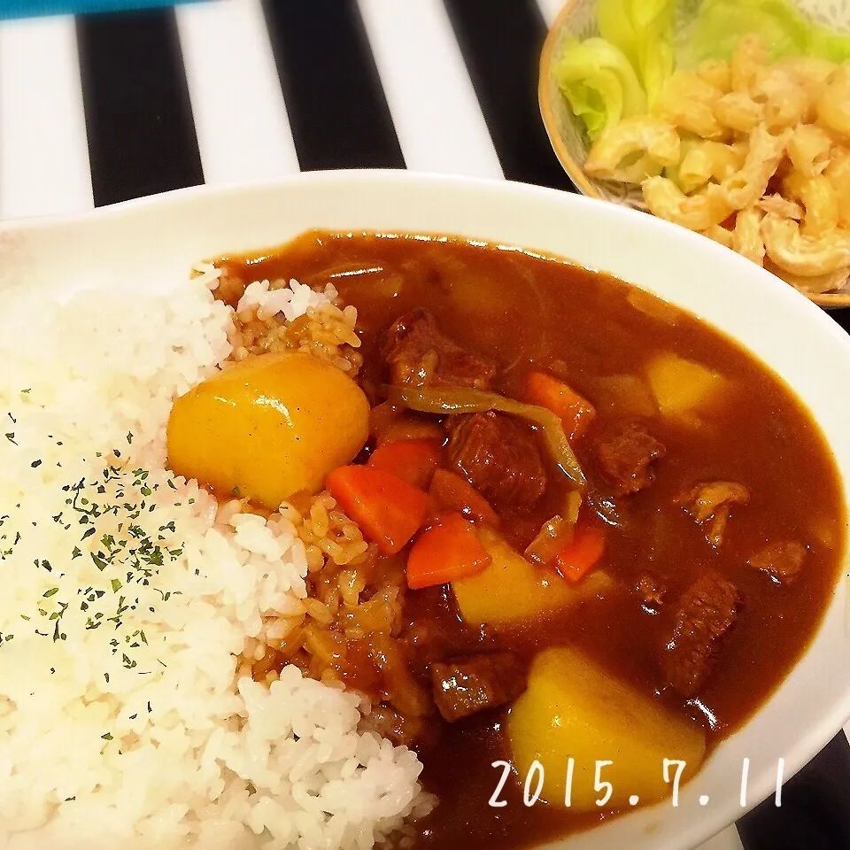 カレーライス、マカロニサラダ|さくらさん