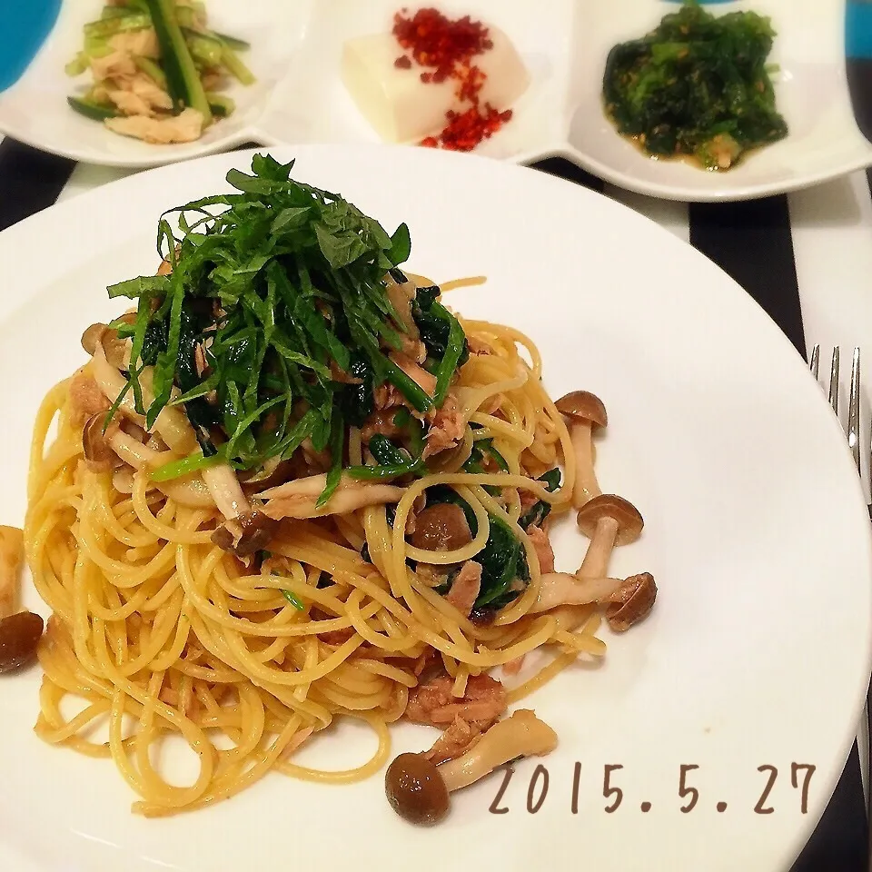 ほうれん草とツナの和風パスタ|さくらさん