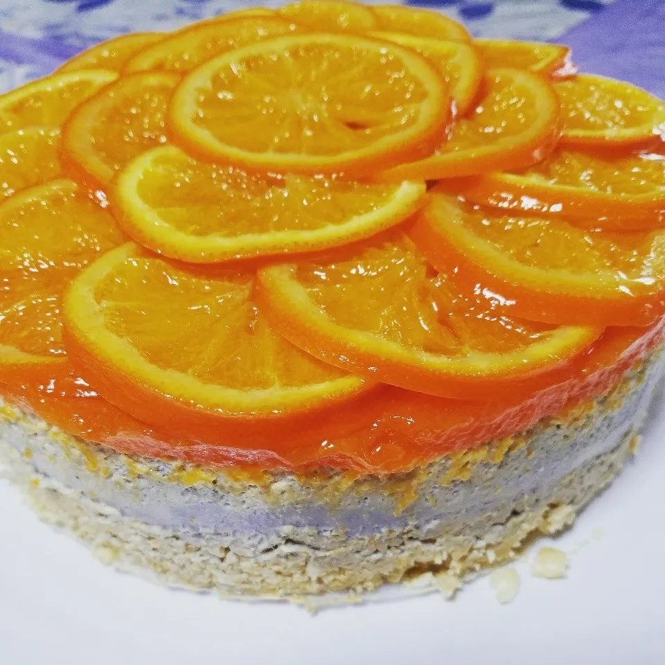 オレンジと紅茶チーズケーキ🍊|かずよさん