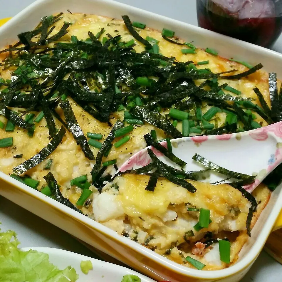 長芋と明太子の豆腐グラタン|かずよさん