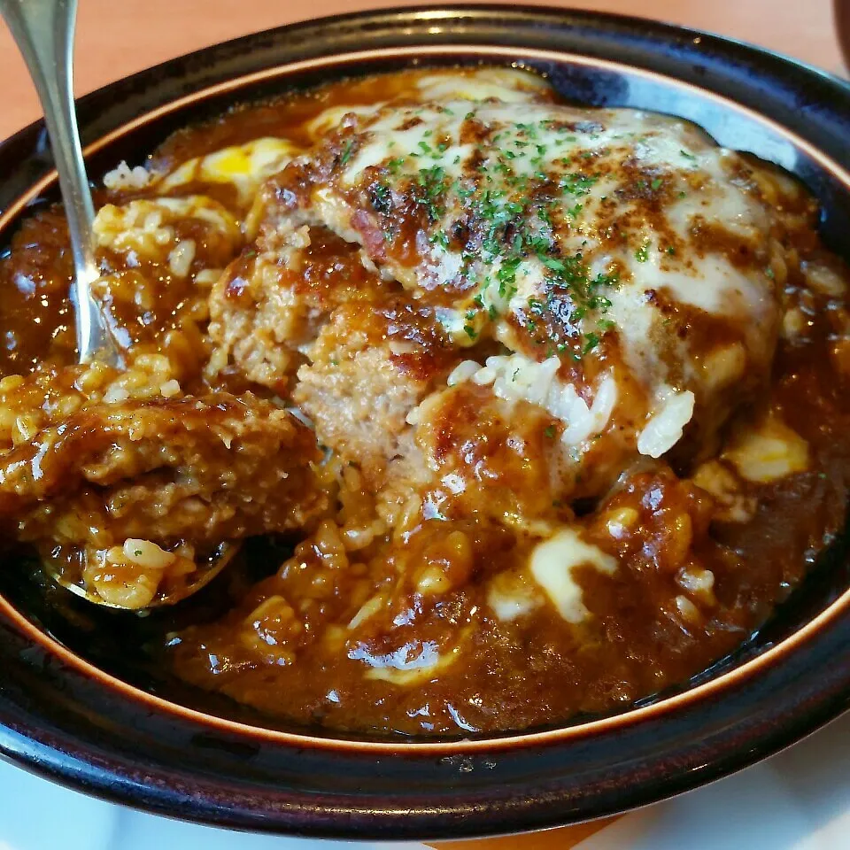 朝から、ハンバーグカレードリア|かずよさん