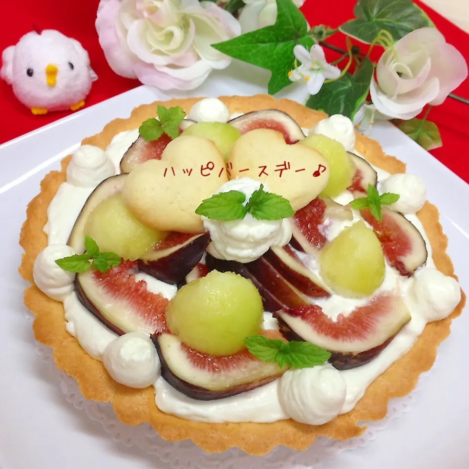 Snapdishの料理写真:✿いちじくタルト✿娘のBirthdayケーキ〜♪|★えっちゃん★さん