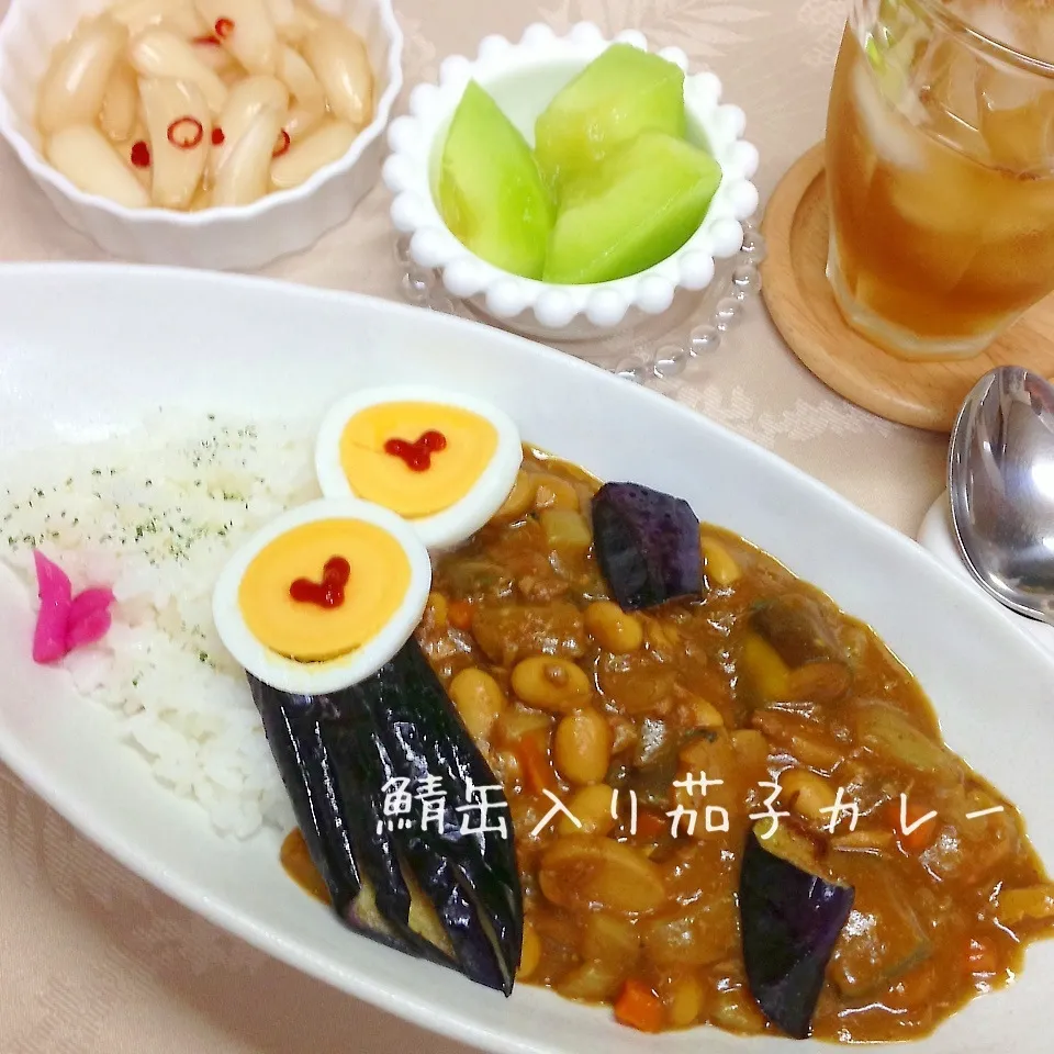 Snapdishの料理写真:あり合わせ晩ご飯✿ 味付き鯖缶入り茄子カレー|★えっちゃん★さん