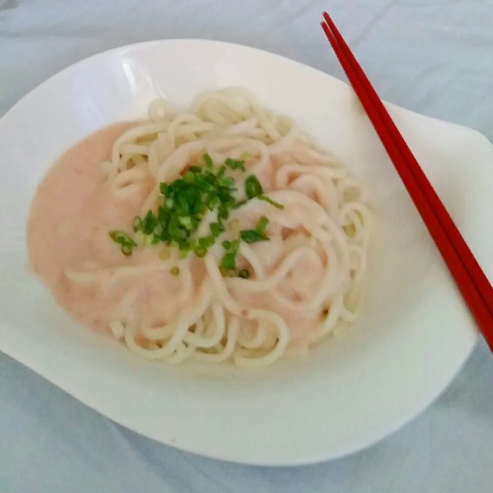 6/8朝…明太クリームうどん|かずよさん