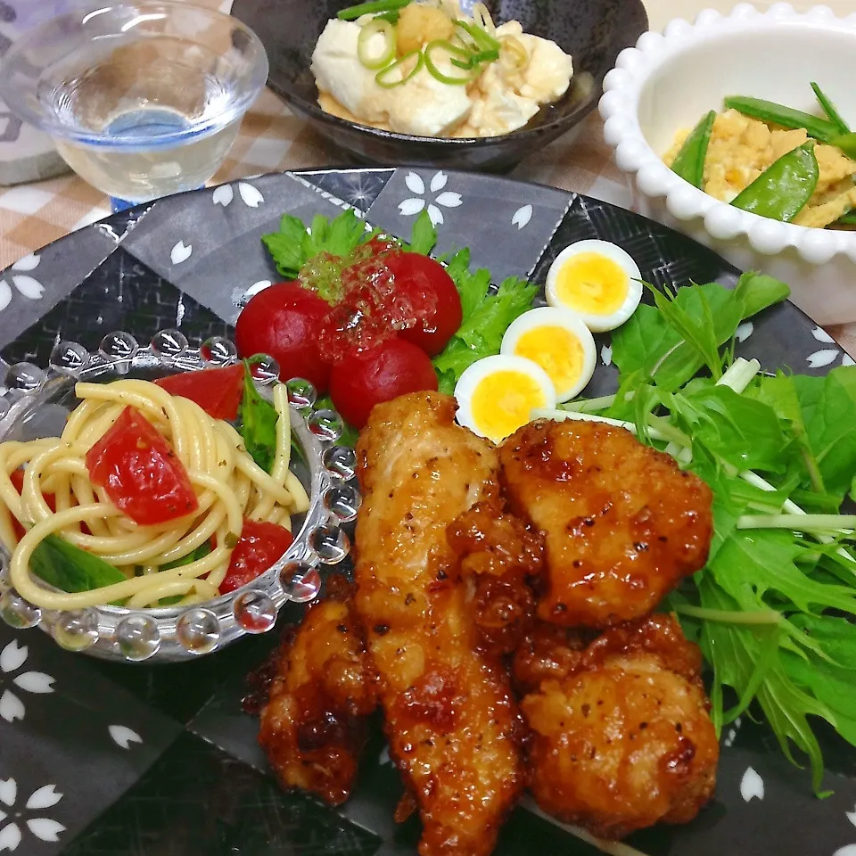 Snapdishの料理写真:今夜の晩ご飯♡でちょいと一杯〜♪|★えっちゃん★さん