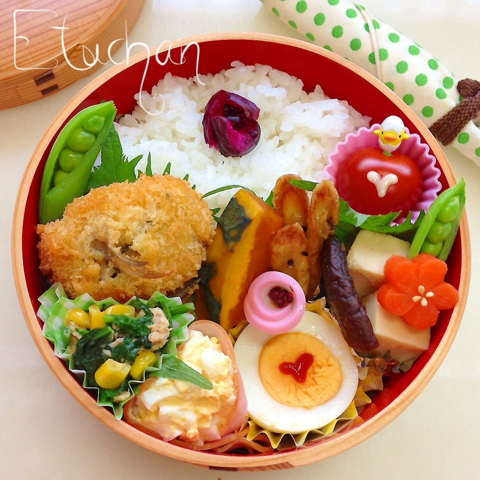 主人の夜勤弁当♡