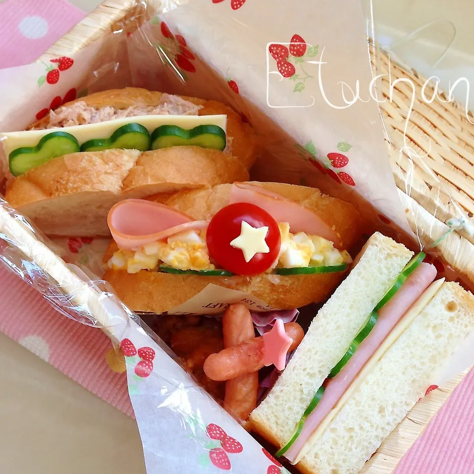 娘のお弁当♡サンドイッチ|★えっちゃん★さん