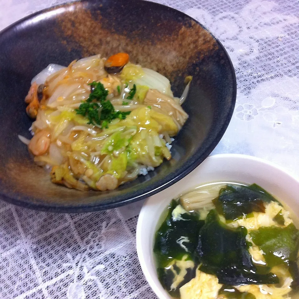 残り野菜中華丼風|みかんさん