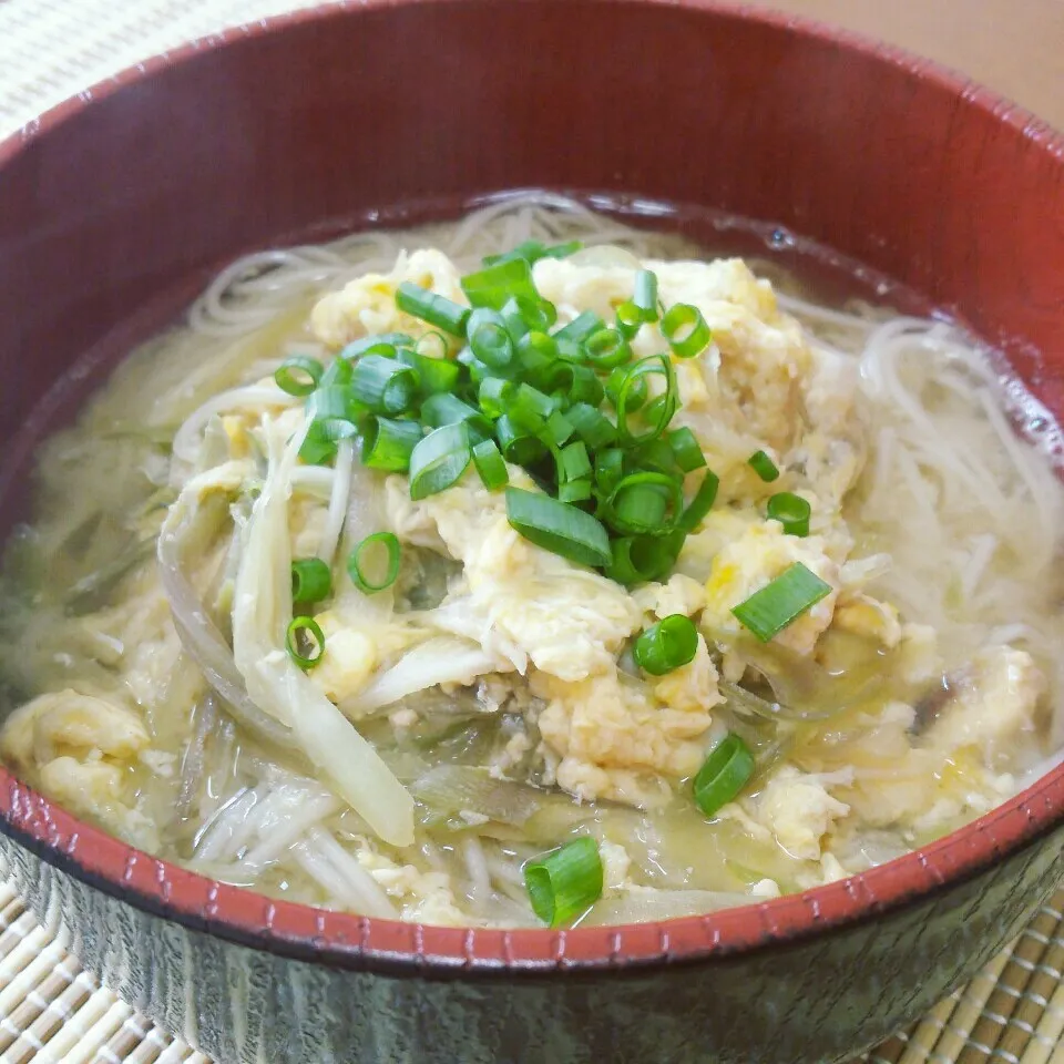 みょうがの卵とじ味噌仕立そうめん♪|みっぷんさん