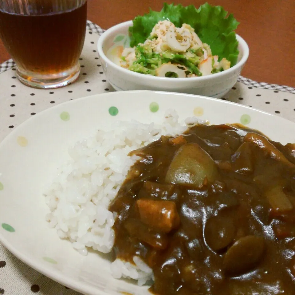 大麦入りご飯とココアで隠し味の夏野菜辛口カレー♪|みっぷんさん