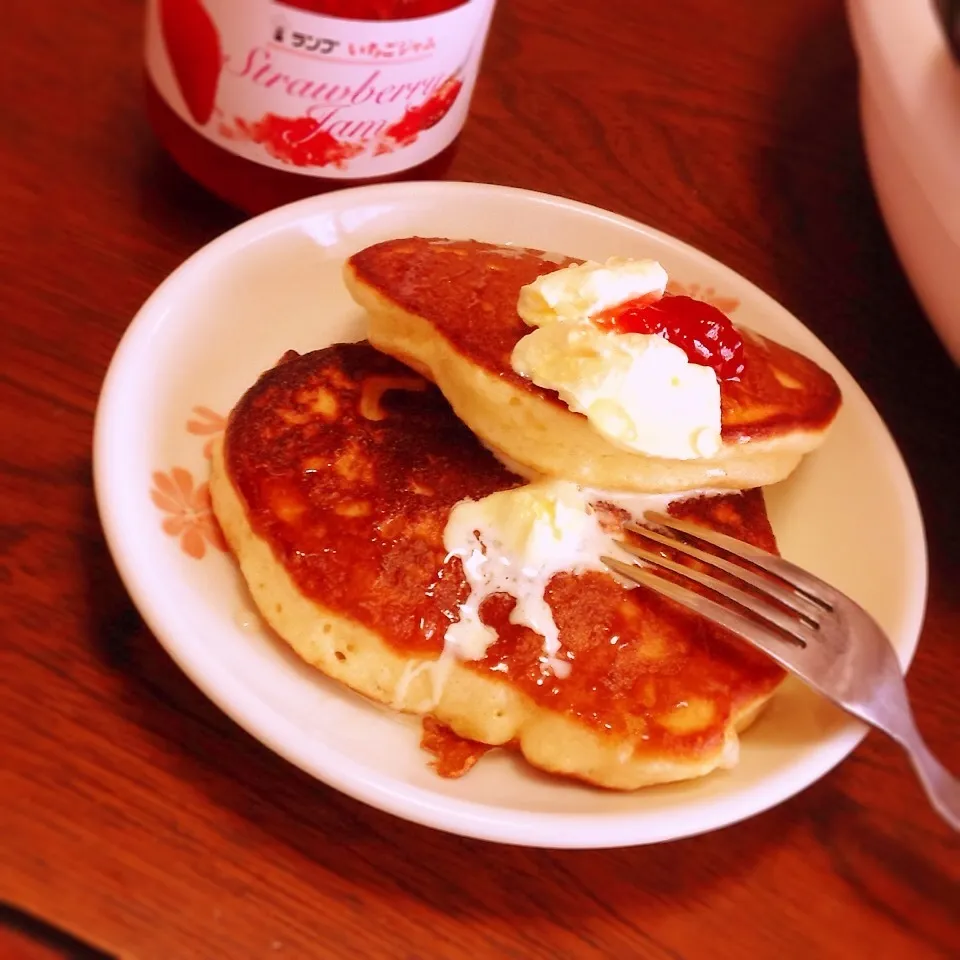 餅もちホットケーキ♪(しゃなママさんレシピ)|yukさん