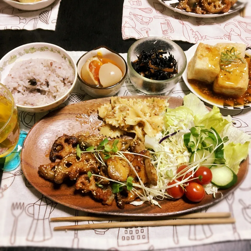 シャキシャキれんこん＆鶏肉の甘辛炒め|ななさん