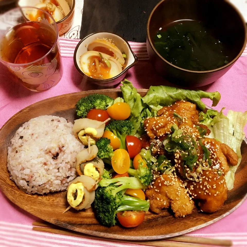 優雨さんの揚げ鶏のネギ胡麻まみれ|ななさん