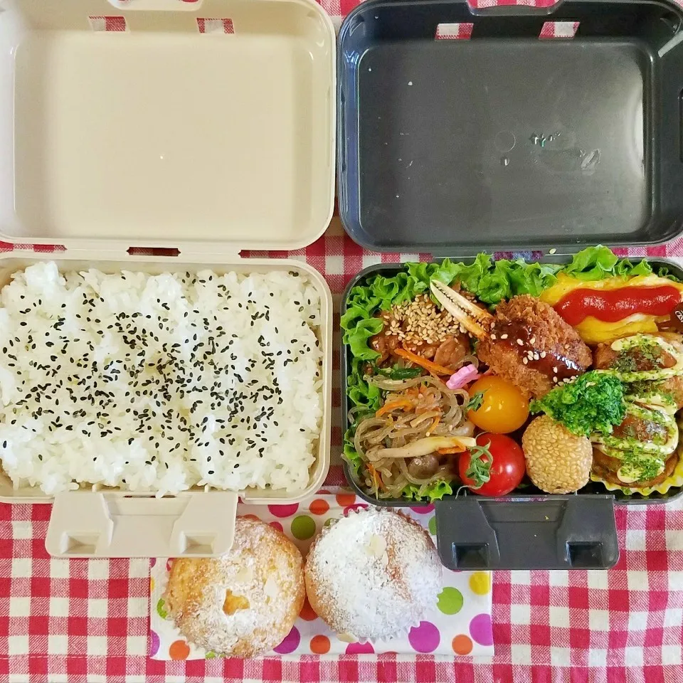 Snapdishの料理写真:チャプチェ弁当(旦那用)|happy♥️happyさん