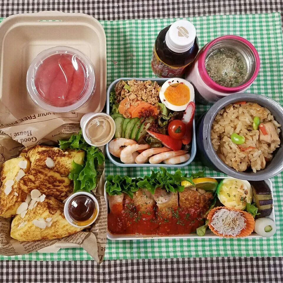 Snapdishの料理写真:チキンステーキ弁当|happy♥️happyさん