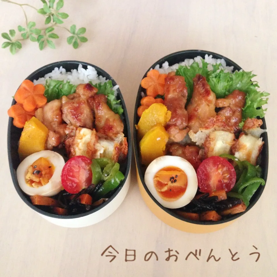 Snapdishの料理写真:中学生と高校生娘のお弁当|かなぷんさん