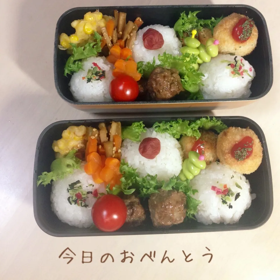 中学生と高校生娘のお弁当|かなぷんさん