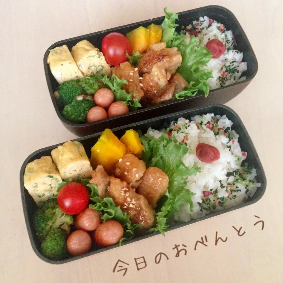 Snapdishの料理写真:中学生と高校生娘のお弁当|かなぷんさん