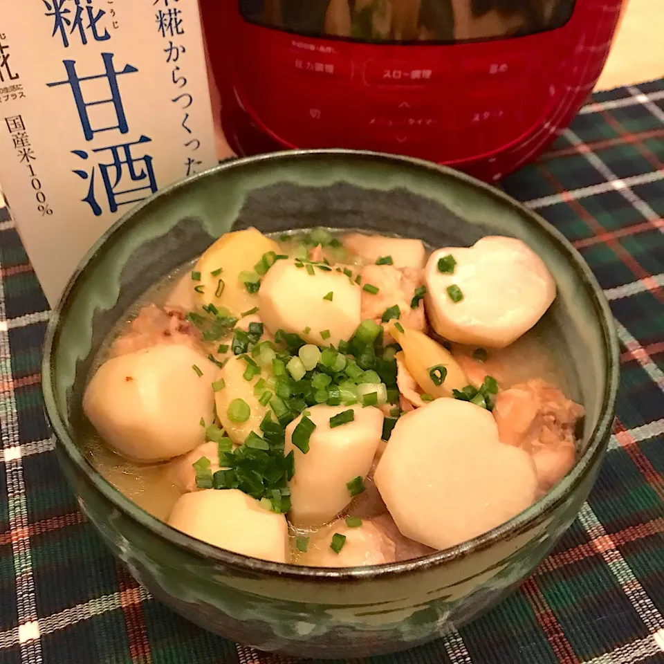 甘酒煮込み♡里芋と鶏手羽元　モニター当選♡感謝です♡|ぷわこさん