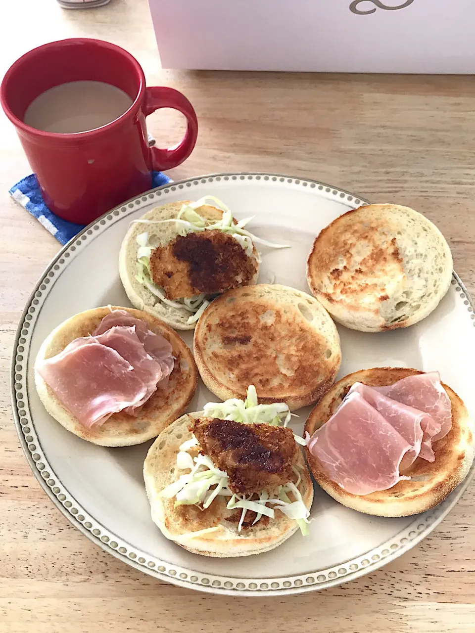 Snapdishの料理写真:イングリッシュマフィンで☀️|gu-gohanさん