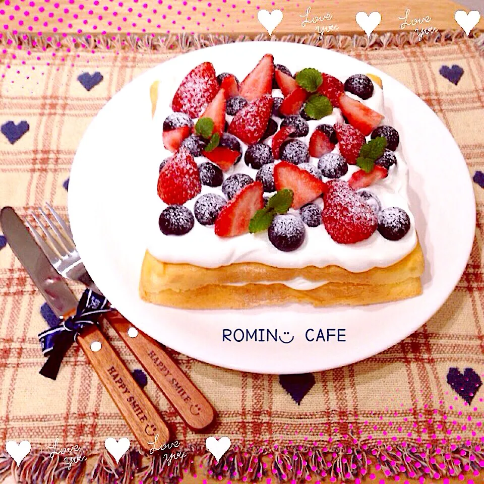 スクエアシフォンケーキ♡|ROMIN◡̈ CAFEさん