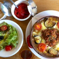 Snapdishの料理写真:ナスとひき肉トマトの焼きカレー|Masayoさん