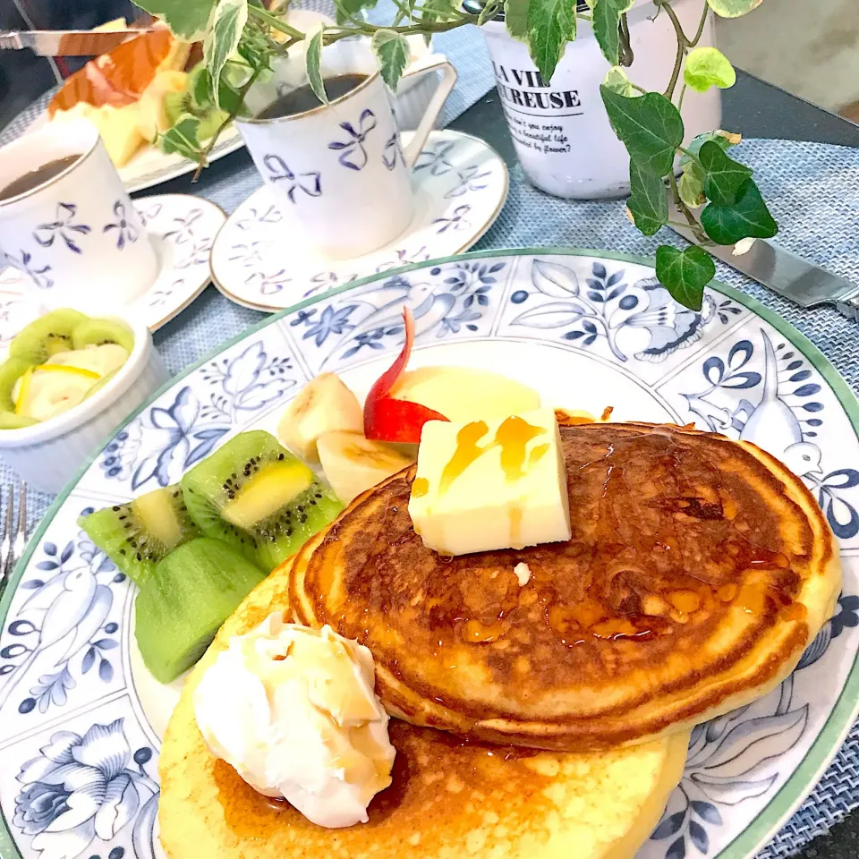 Snapdishの料理写真:パンケーキ爽やかな朝に🥞|シュトママさん