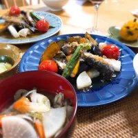 秋刀魚とイロイロ野菜の揚げ物|史華さん