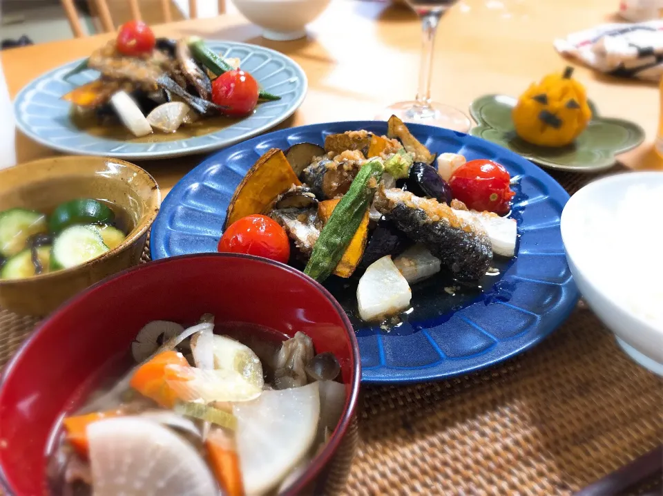 秋刀魚とイロイロ野菜の揚げ物|史華さん