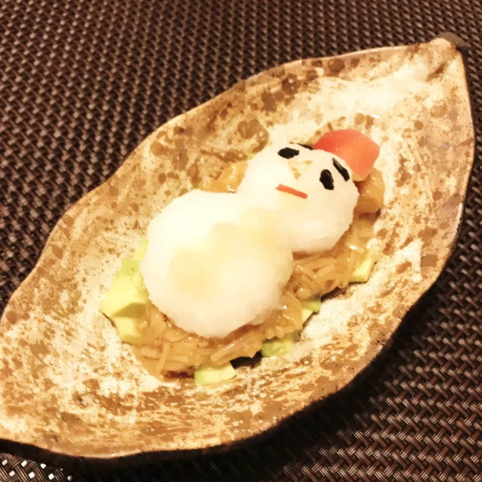 Snapdishの料理写真:アボカドなめたけおろし|Tinaさん