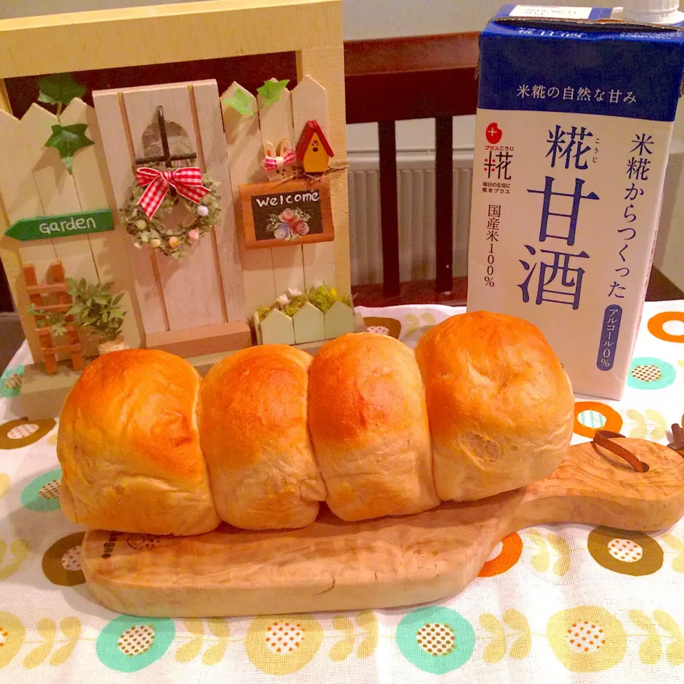 甘酒パン🍞#モニター当選ありがとうございます#スナップディッシュさんありがとうございます#マルコメさんありがとうございます|naonaomimichanさん