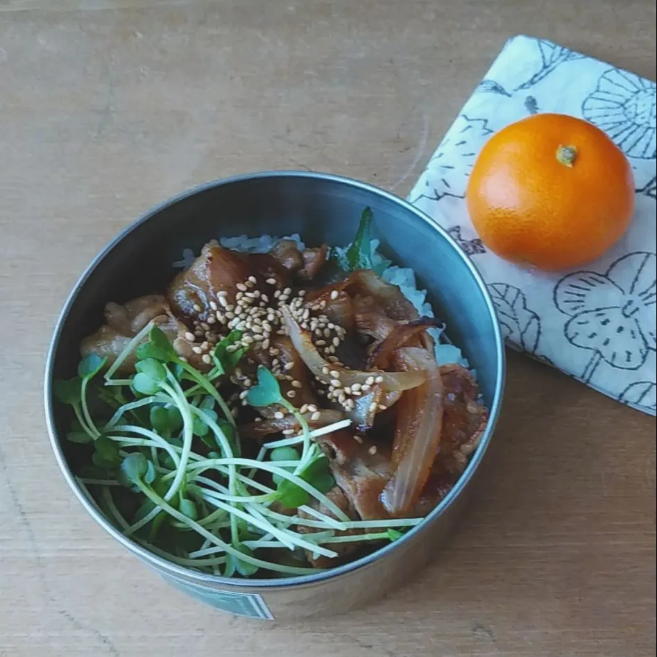 しょうが焼きのっけ弁当。|takakoさん