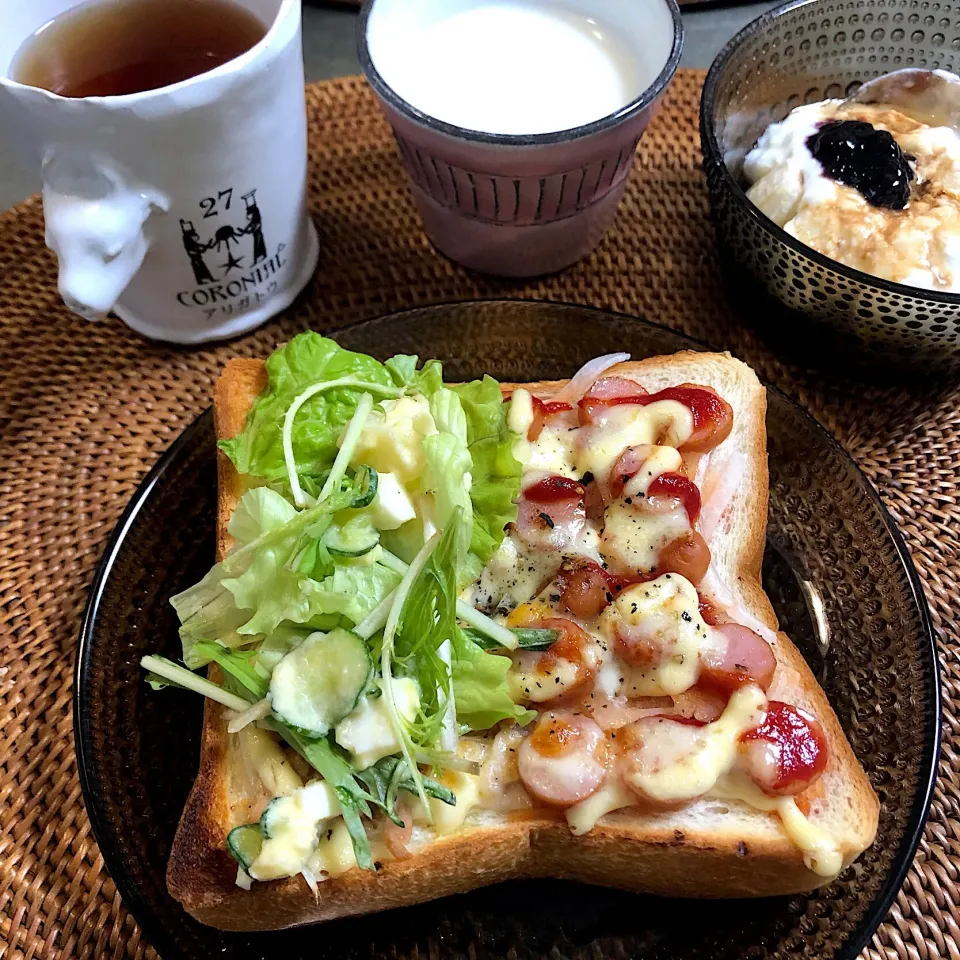 Snapdishの料理写真:朝ごぱん (ﾟ∀ﾟ)#朝ごぱん|nao子さん