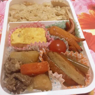 昨日の残り物を使って簡単弁当|ななっちさん