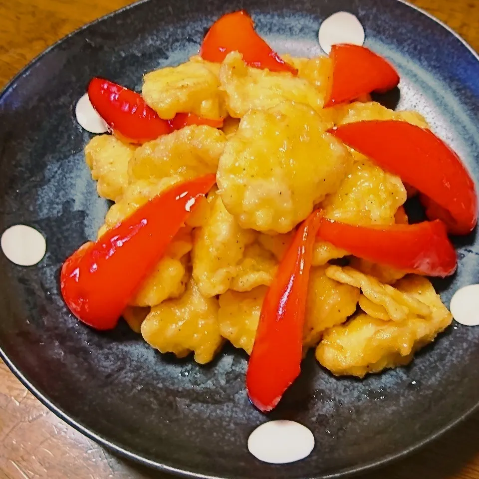 Snapdishの料理写真:むね肉で鶏マヨ❤️|よっしー♪さん