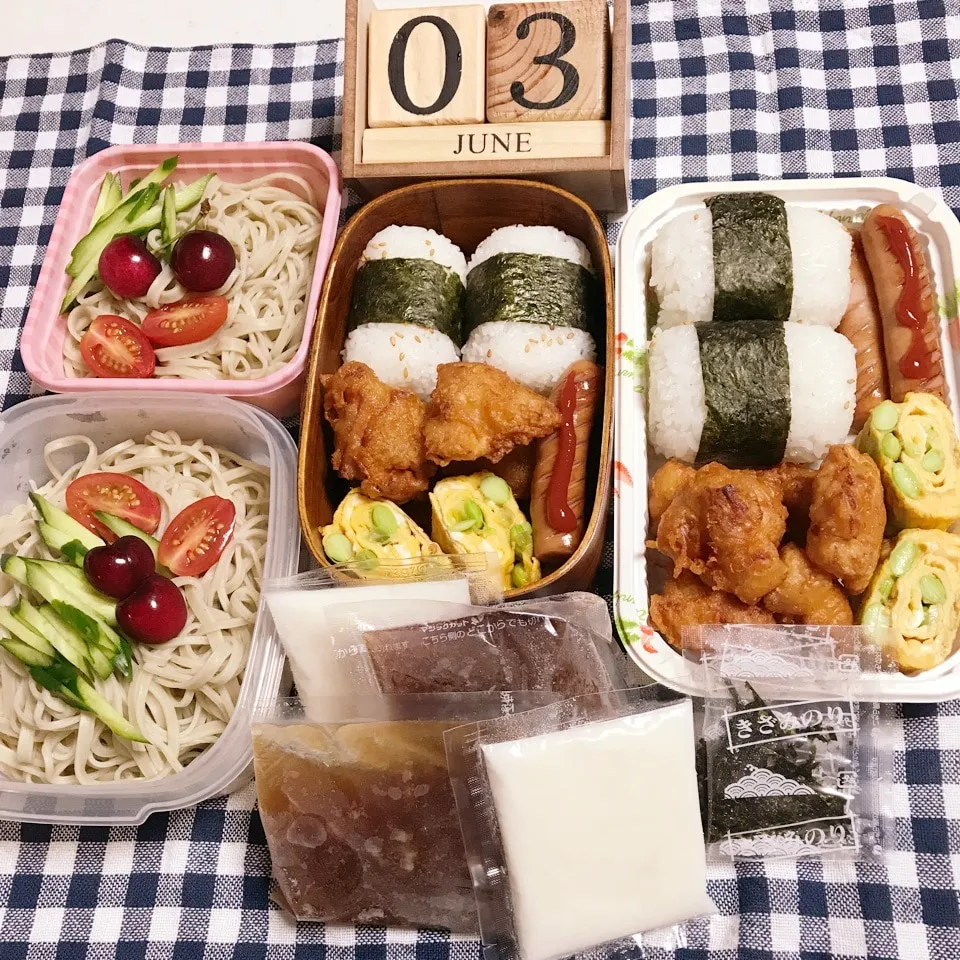 Snapdishの料理写真:6/3 兄弟お弁当🎶⚾️|mayumayudonさん