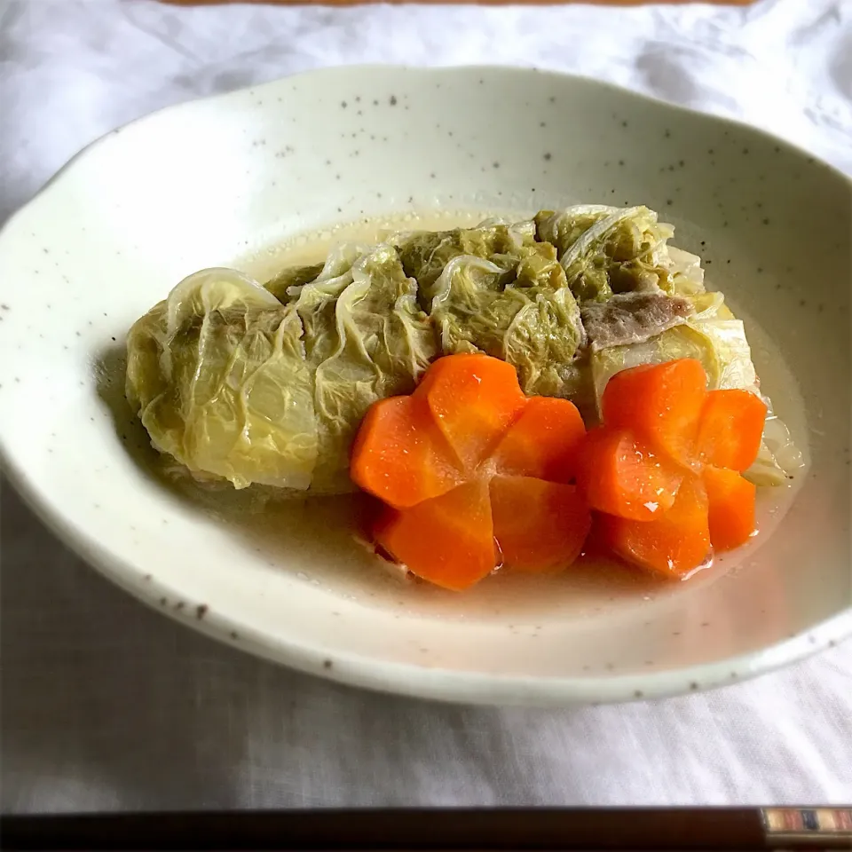 白菜と豚バラ肉のミルフィーユ 甘酒煮|むぎこさん