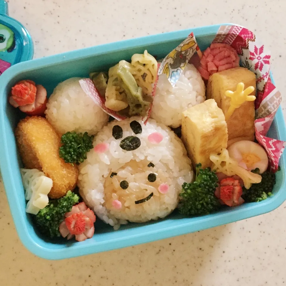 スノーミッキーかぶった弁当|あおあおさん