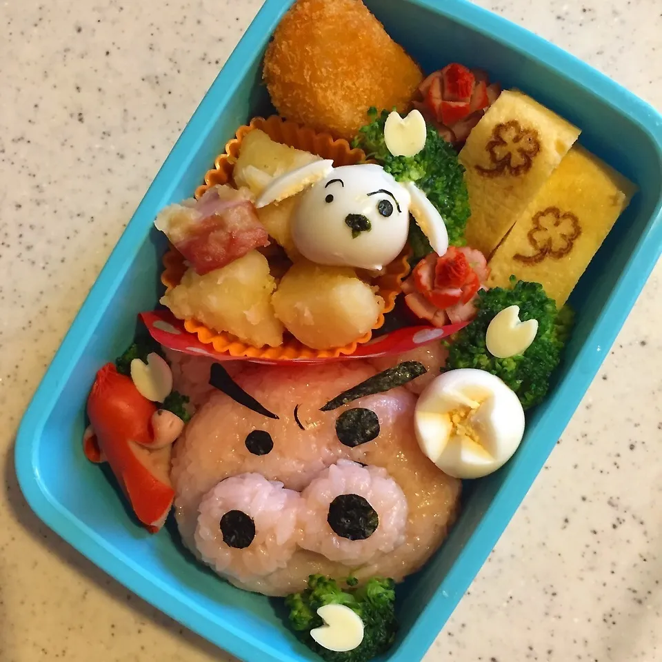 Snapdishの料理写真:ぶりぶりざえもん弁当|あおあおさん