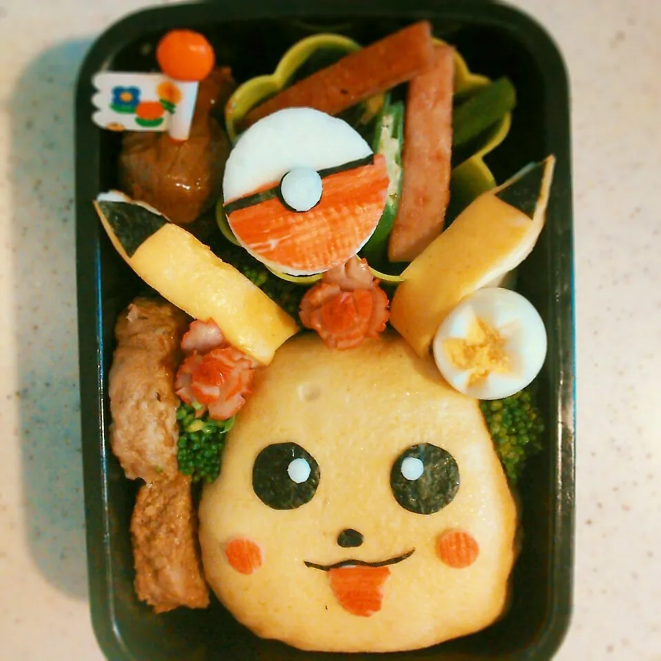 オムライスピカチュウ弁当|あおあおさん