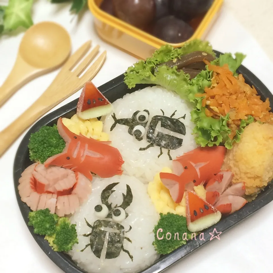 クワガタ＆カブト虫☆お弁当|conanaさん