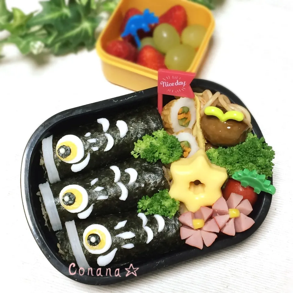 のり巻きでこいのぼり🎏☆お弁当|conanaさん