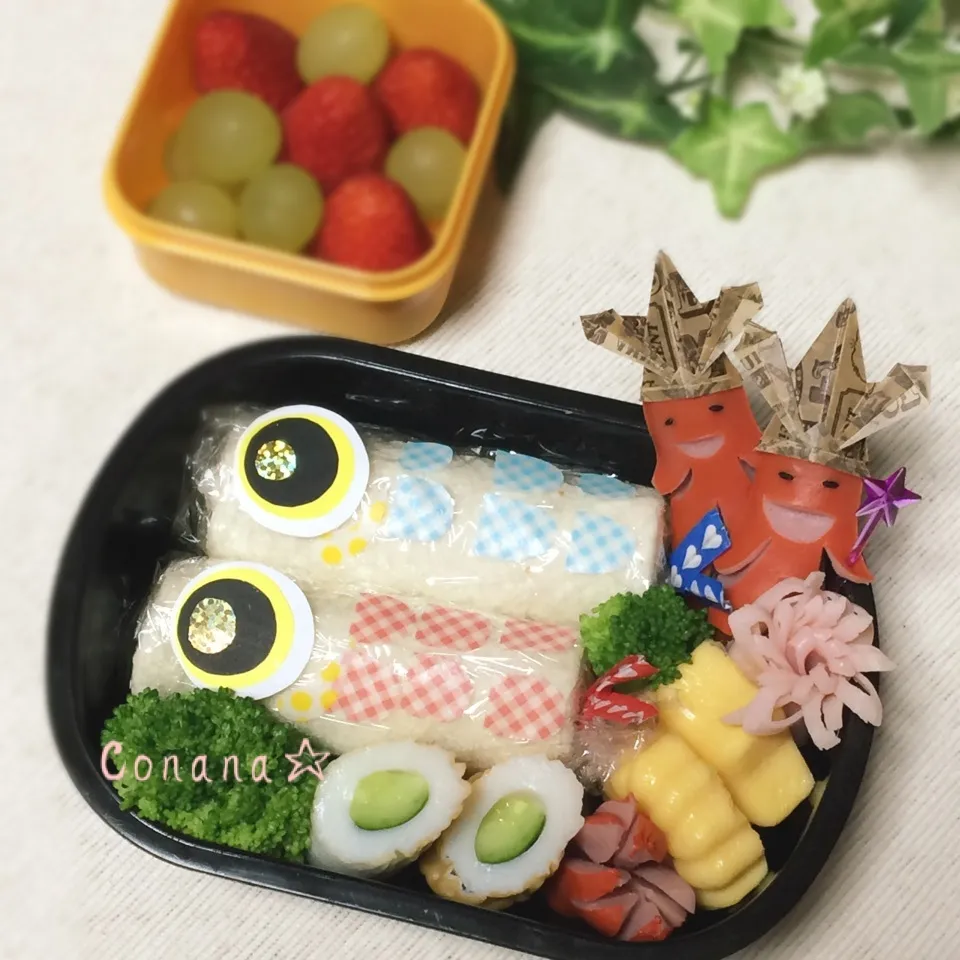 ロールサンドイッチで🎏こいのぼり☆お弁当|conanaさん