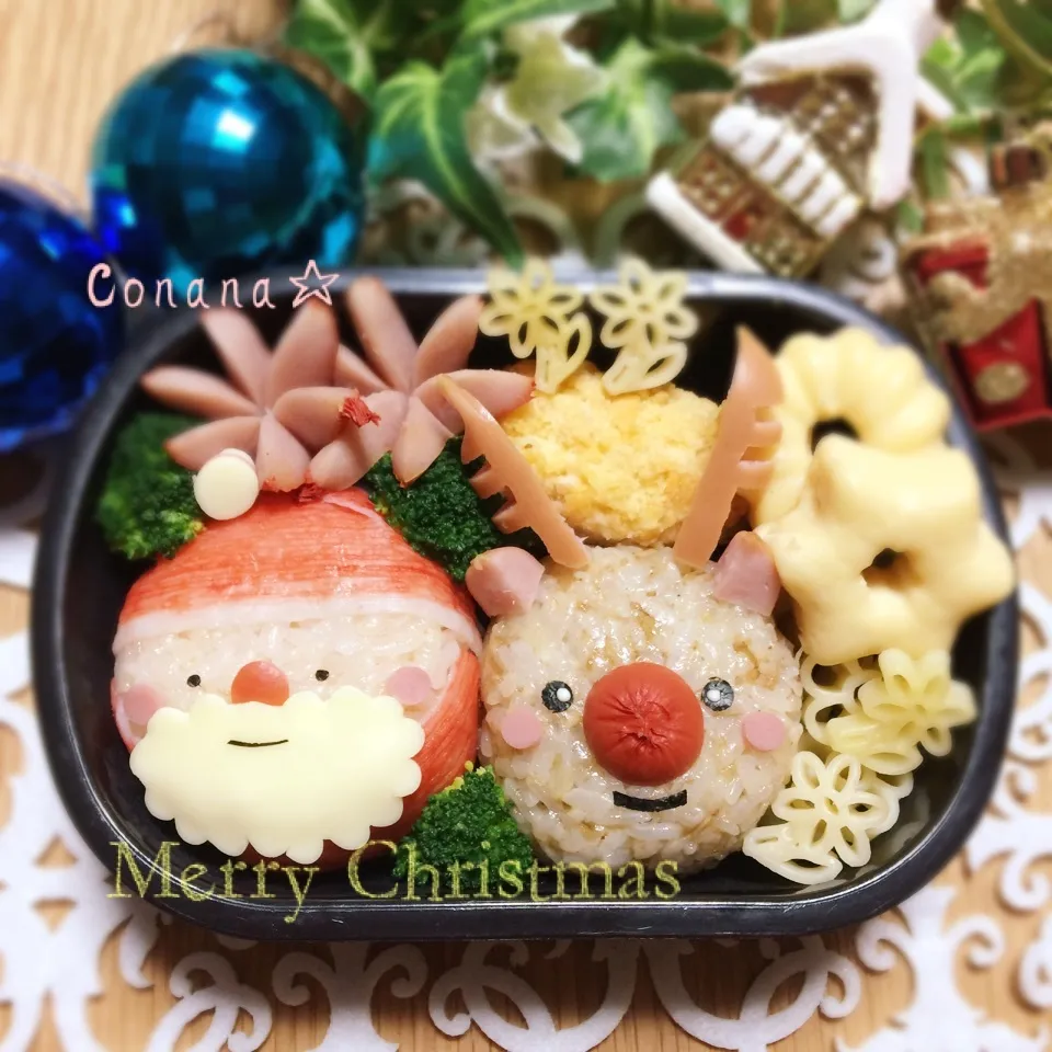 クリスマス🎄サンタとトナカイ☆お弁当|conanaさん