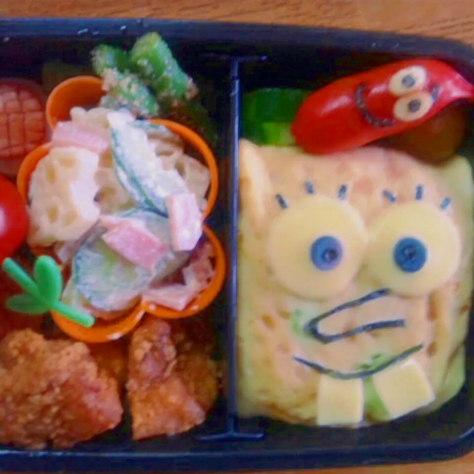 スポンジボブ弁当|あおあおさん