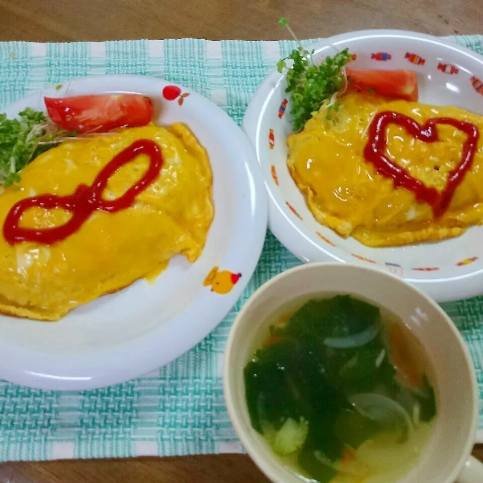 旦那飲み会  らくらくオムライス♪|ようさん