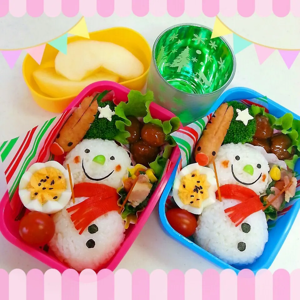 雪だるま弁当。|ちーぼー。さん