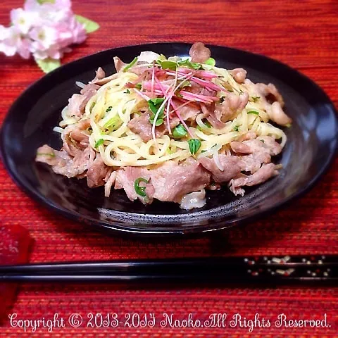 京風ゆず胡椒の焼きうどん！|n＊さん