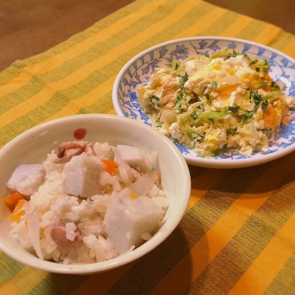 里芋の炊き込みご飯♡|にゃんさん