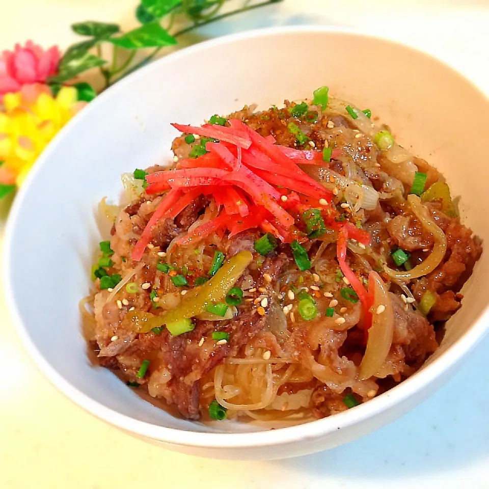 安いお肉で❤︎コク旨牛丼❤︎|n＊さん